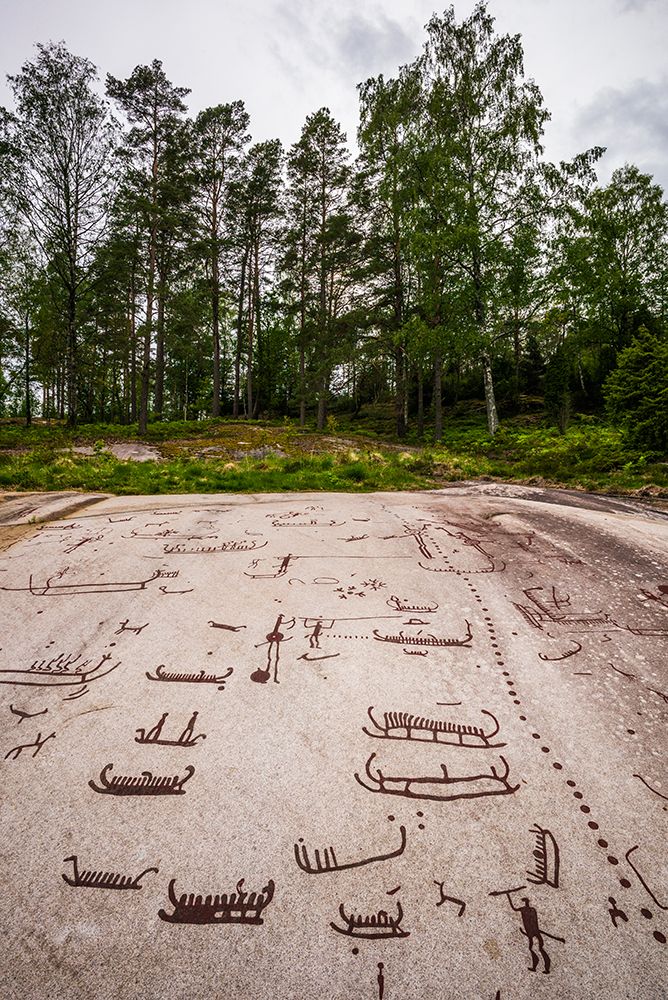 Sweden-Bohuslan-Tanumshede-Bronze Age carving detail of the Tanum area showing man with big sexual